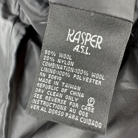 KASPER ASL Blazer Women's Size 10 Orangish Jacket Lined Zip Wool Blend Pockets - Picture 11 of 11